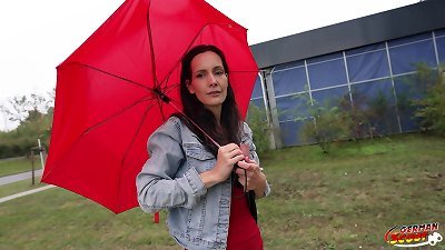 GERMAN SCOUT - bony Austrian older Mia Moon chat to first audition pound