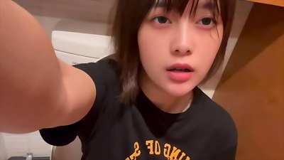 [Masturbating in the toilet] There was someone next to me doing the toilet, but that got me excited and I stroked alone and came a lot...