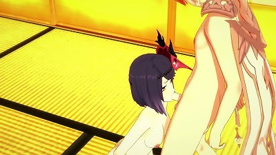 Genshin impact manga porn - Sara x Aether firm fuck-fest full [Handjob, blowjob, breast fucking and creampie] - japanese chinese hentai manga porn game pornography