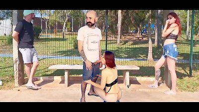 Public hookup at a bus stop, full scandal!