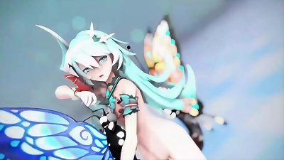 Honkai impact 3rd Rozaliya hentai Insect romp Dance pink Cat MMD 3 dimensional Blue Hair (CLIP)