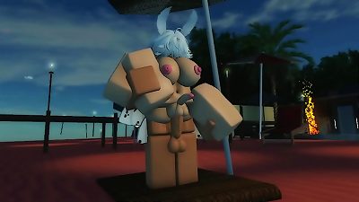 submissive Roblox Futa Lets Me drill Her!