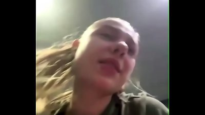 Risky public lovemaking in the toilet in the gym